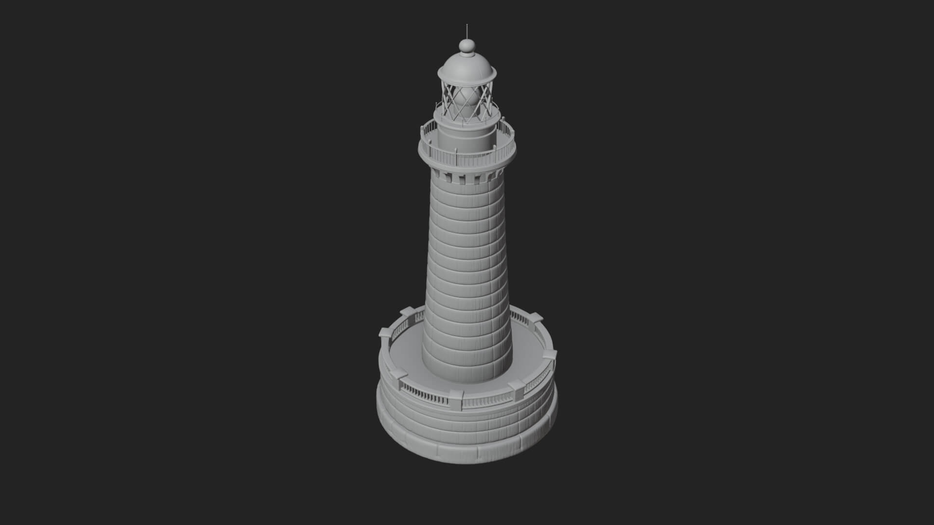 Lighthouse Stone Tower Design 4 3D Print Model 3D Model