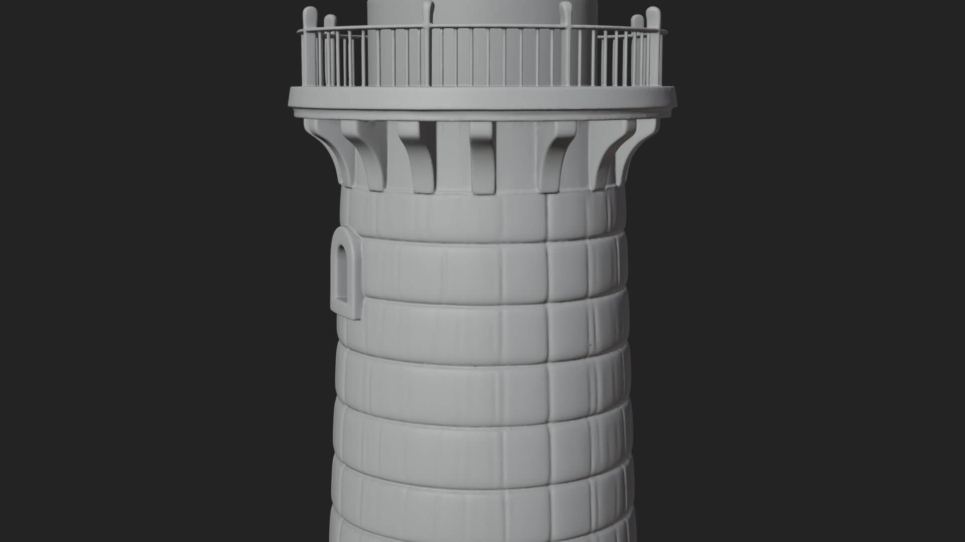 Lighthouse Stone Tower Design 4 3D Print Model 3D Model