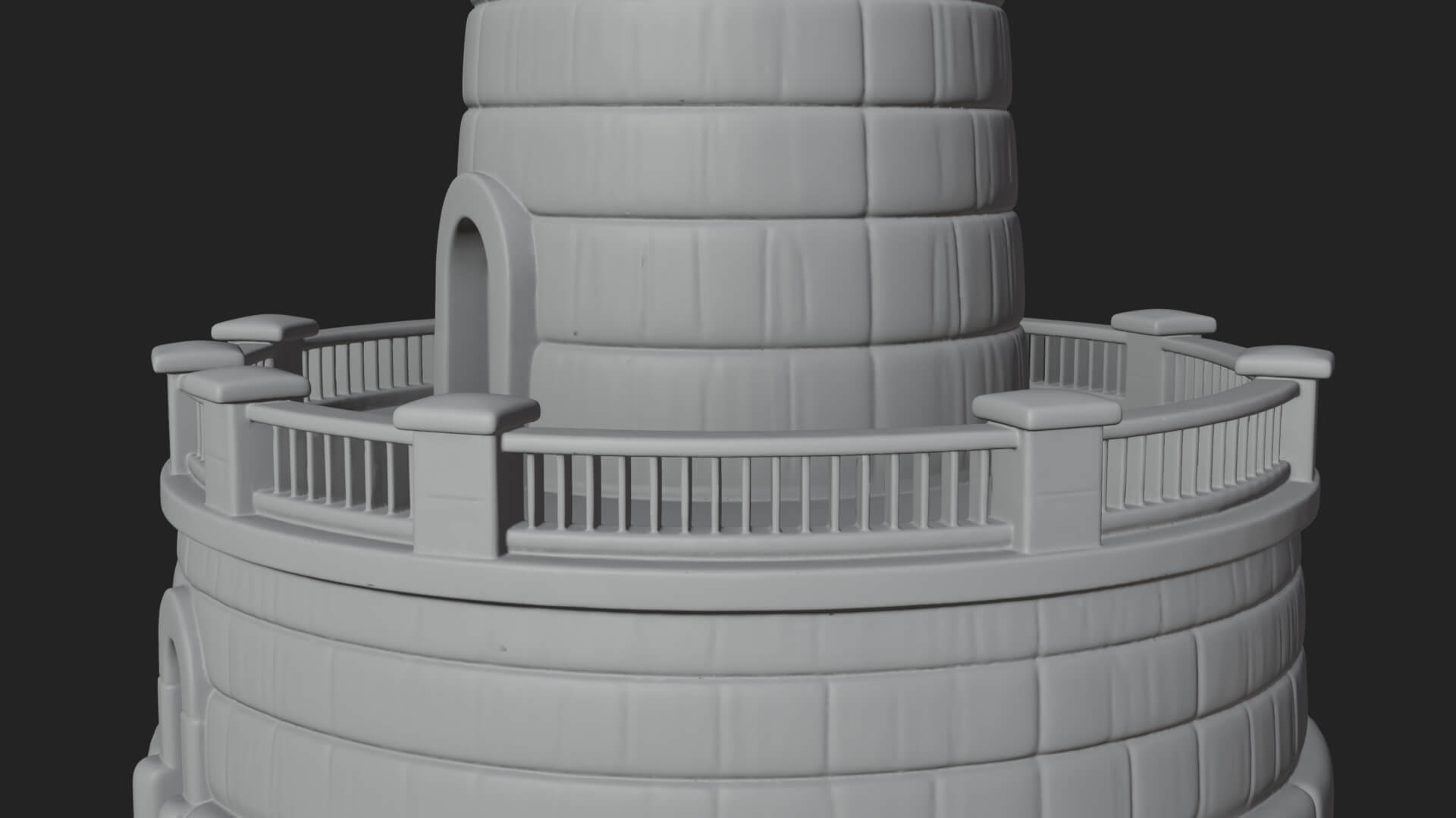 Lighthouse Stone Tower Design 4 3D Print Model 3D Model
