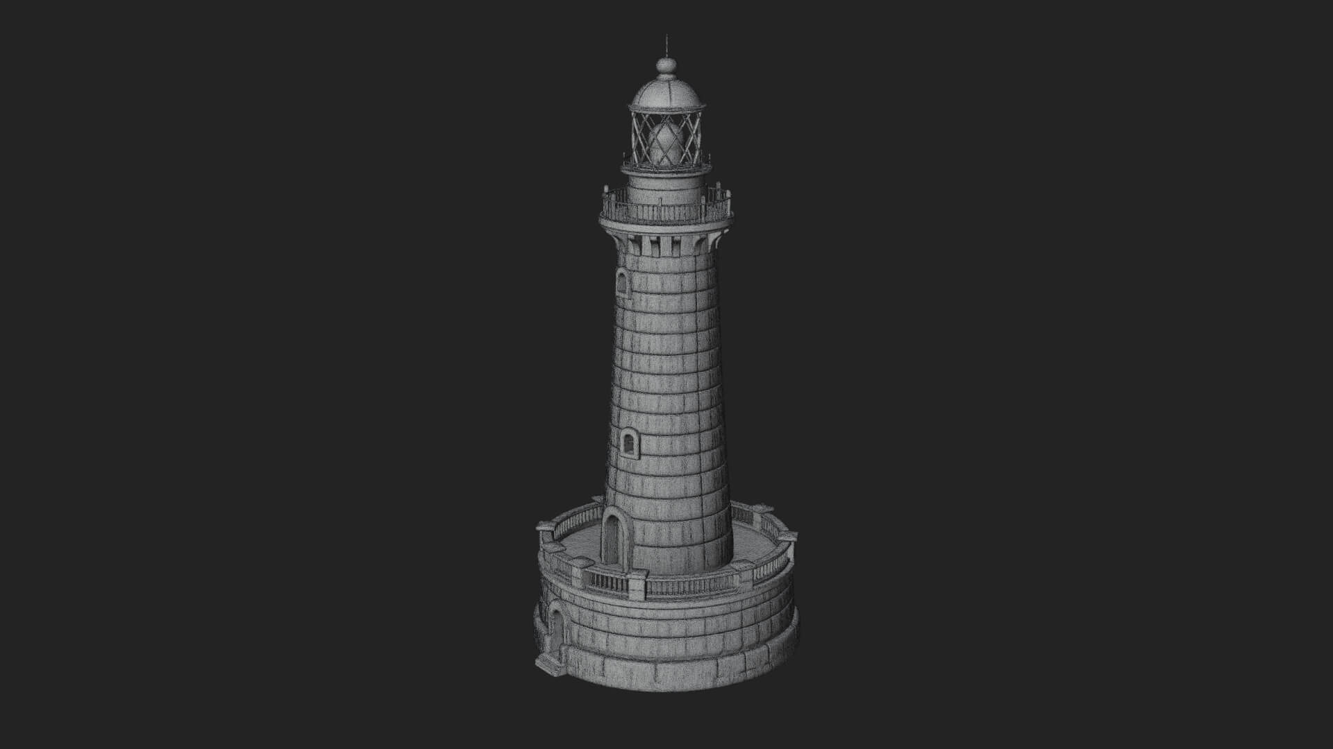 Lighthouse Stone Tower Design 4 3D Print Model 3D Model