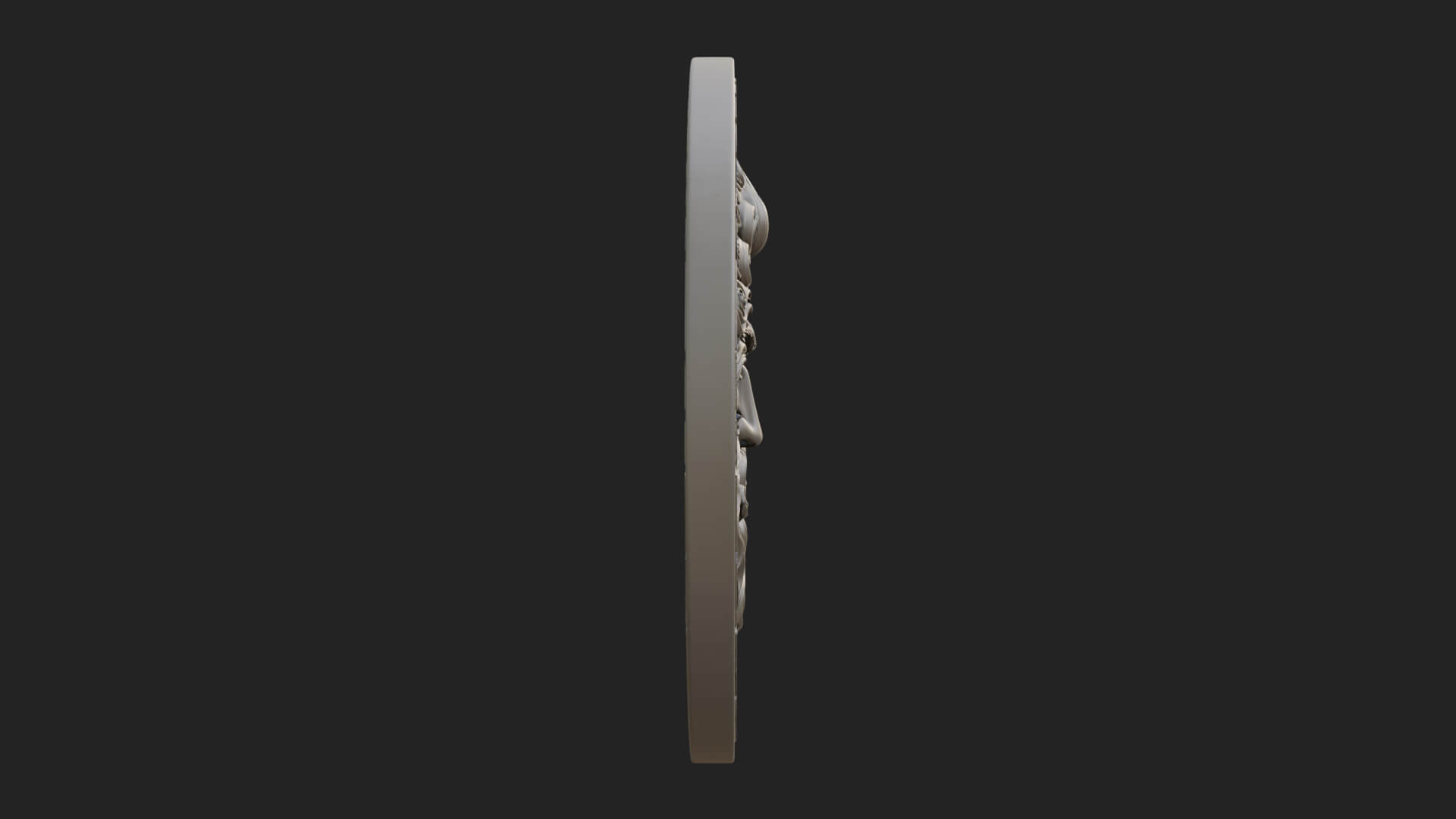 Lightning Sky God Oval Plaque Design 12 3D Print Model 3D Model