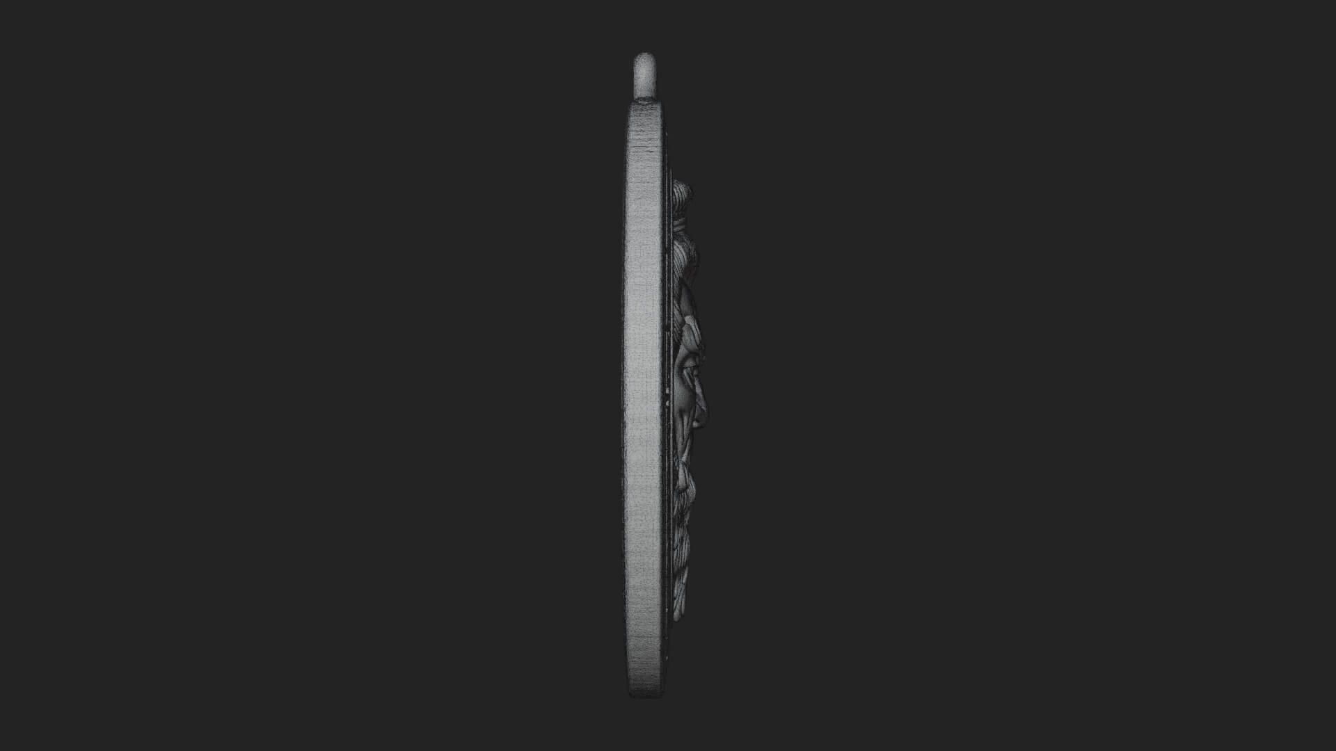 Lightning Sky God Oval Plaque Design 2 3D Print Model 3D Model