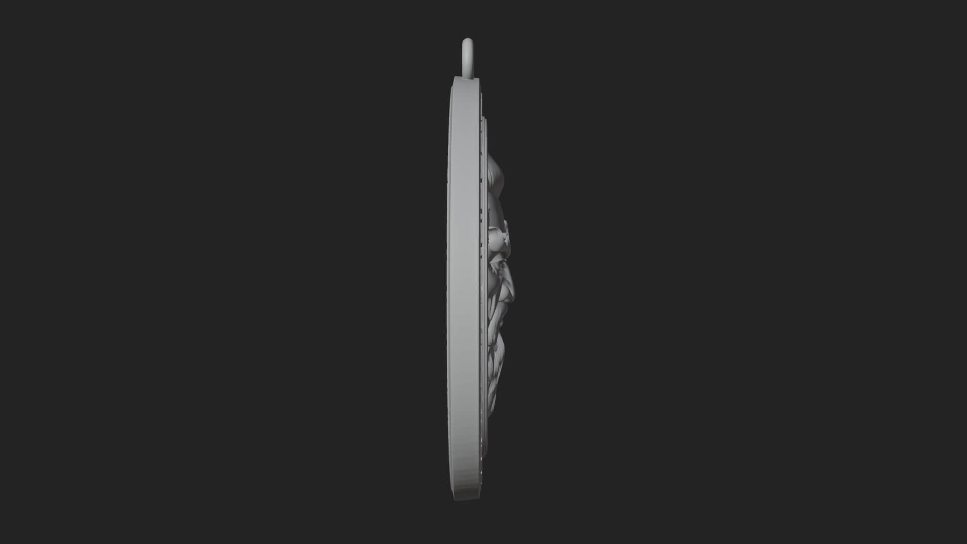 Lightning Sky God Oval Plaque Design 3 3D Print Model 3D Model