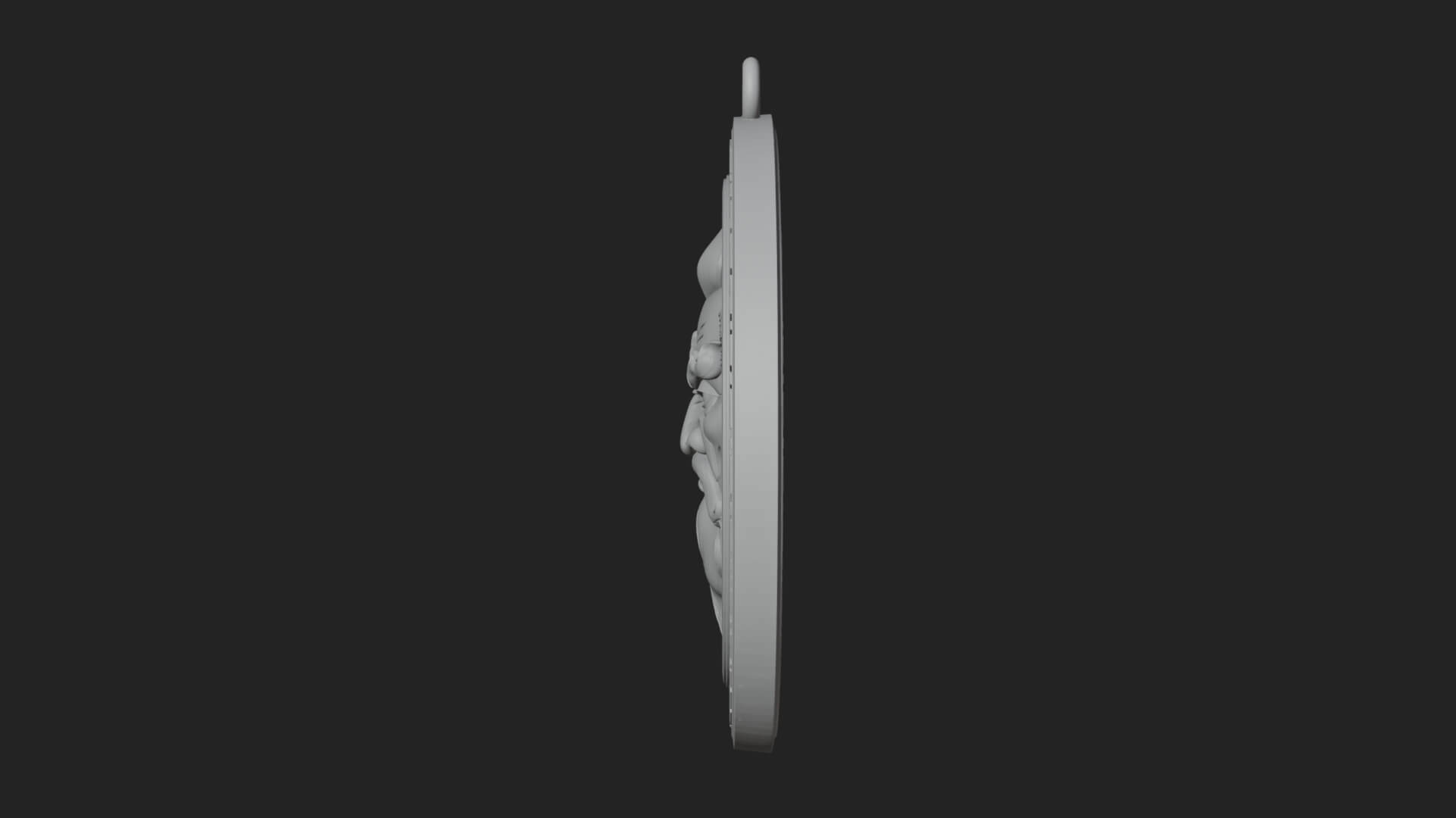 Lightning Sky God Oval Plaque Design 3 3D Print Model 3D Model
