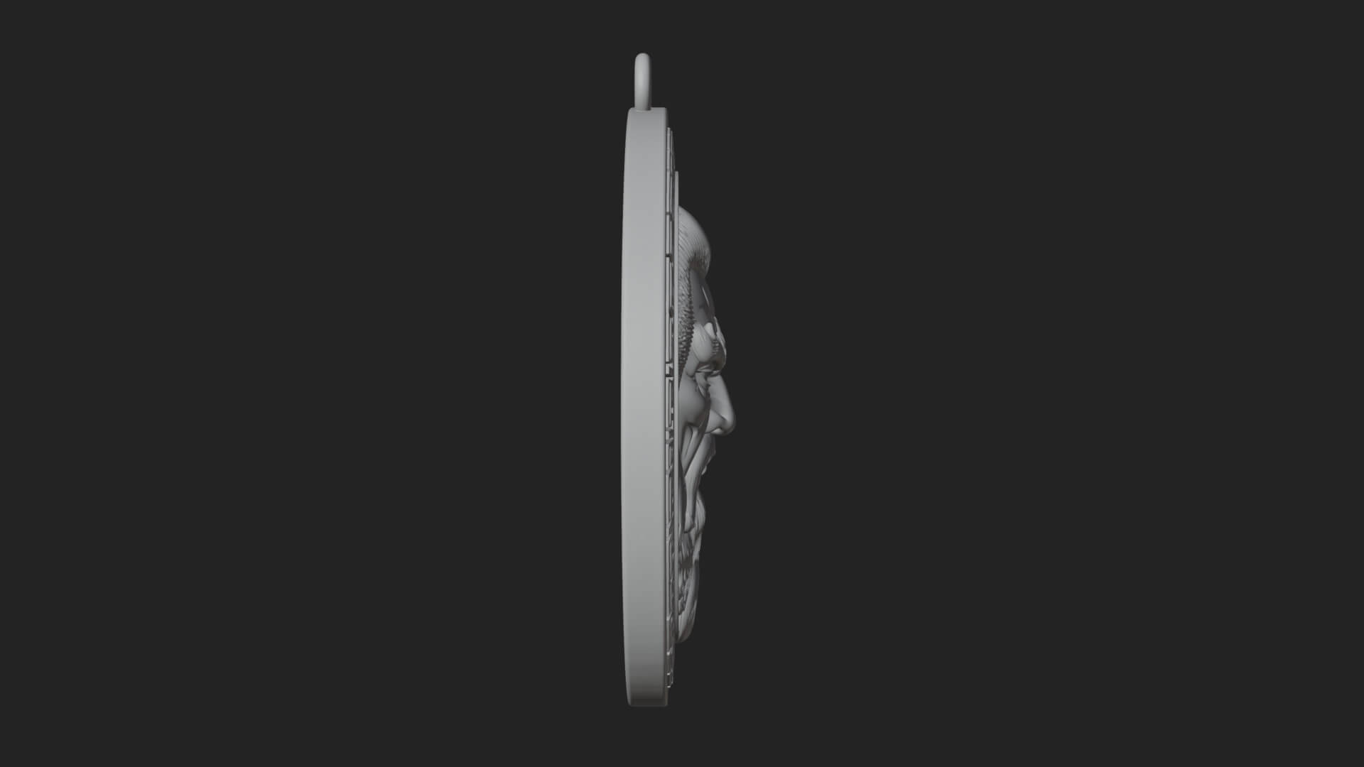 Lightning Sky God Oval Plaque Design 4 3D Print Model 3D Model