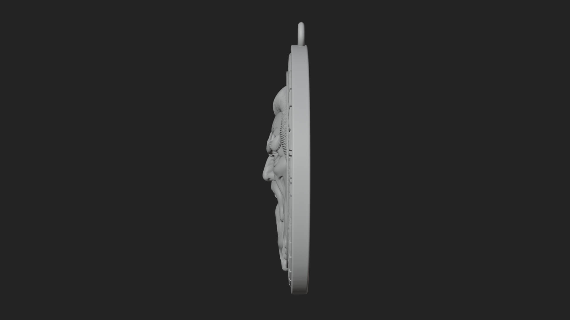 Lightning Sky God Oval Plaque Design 4 3D Print Model 3D Model