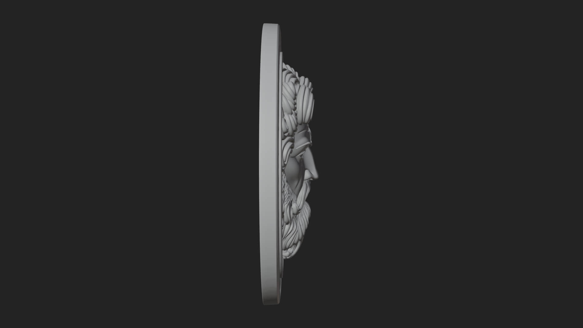 Lightning Sky God Oval Plaque Design 5 3D Print Model 3D Model