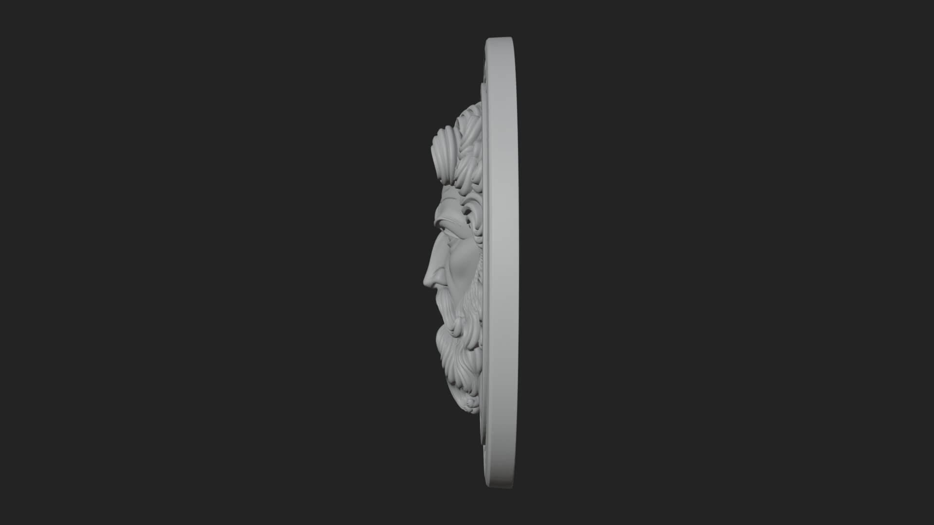 Lightning Sky God Oval Plaque Design 5 3D Print Model 3D Model