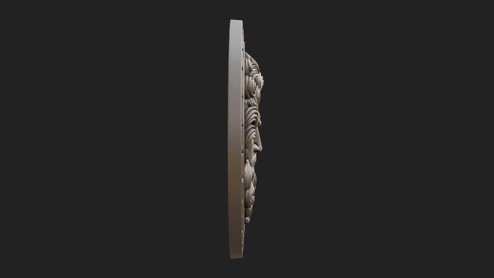 Lightning Sky God Oval Plaque Design 9 3D Print Model 3D Model