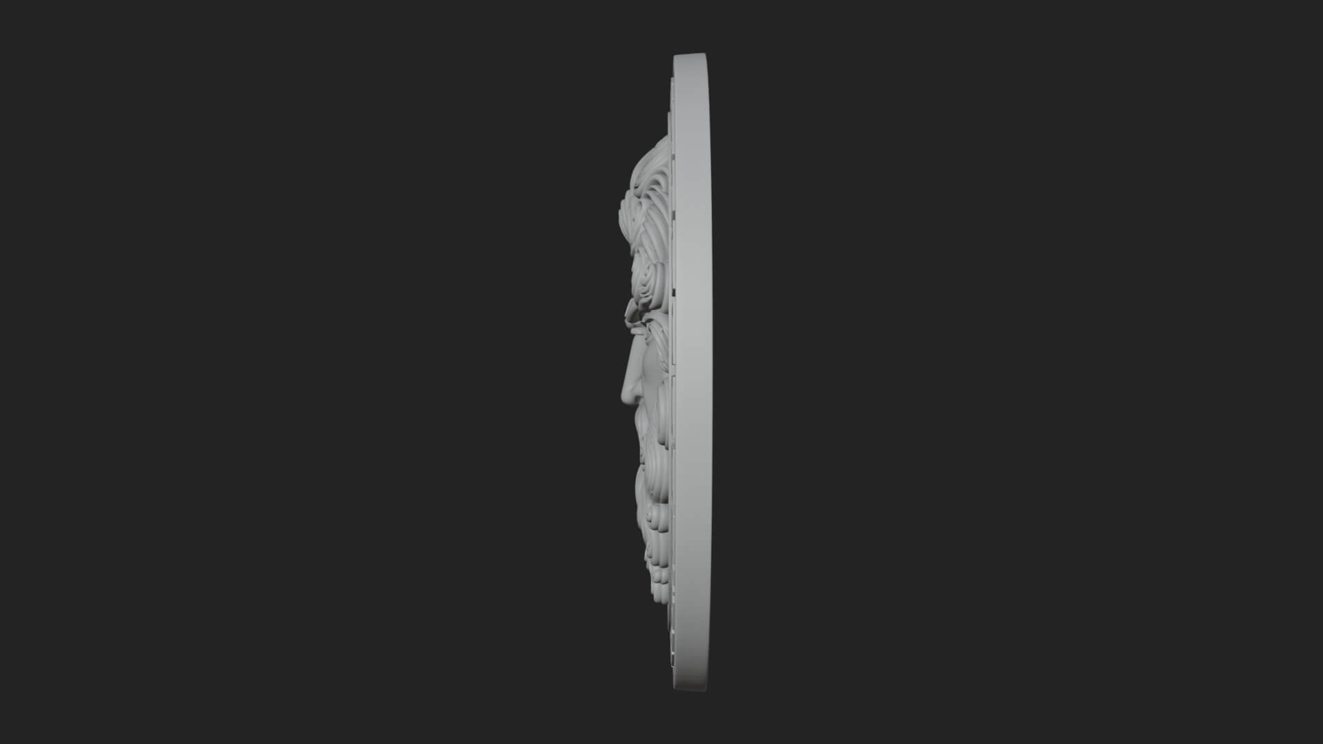 Lightning Sky God Oval Plaque Design 9 3D Print Model 3D Model