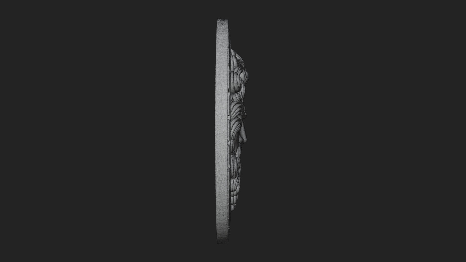 Lightning Sky God Oval Plaque Design 9 3D Print Model 3D Model