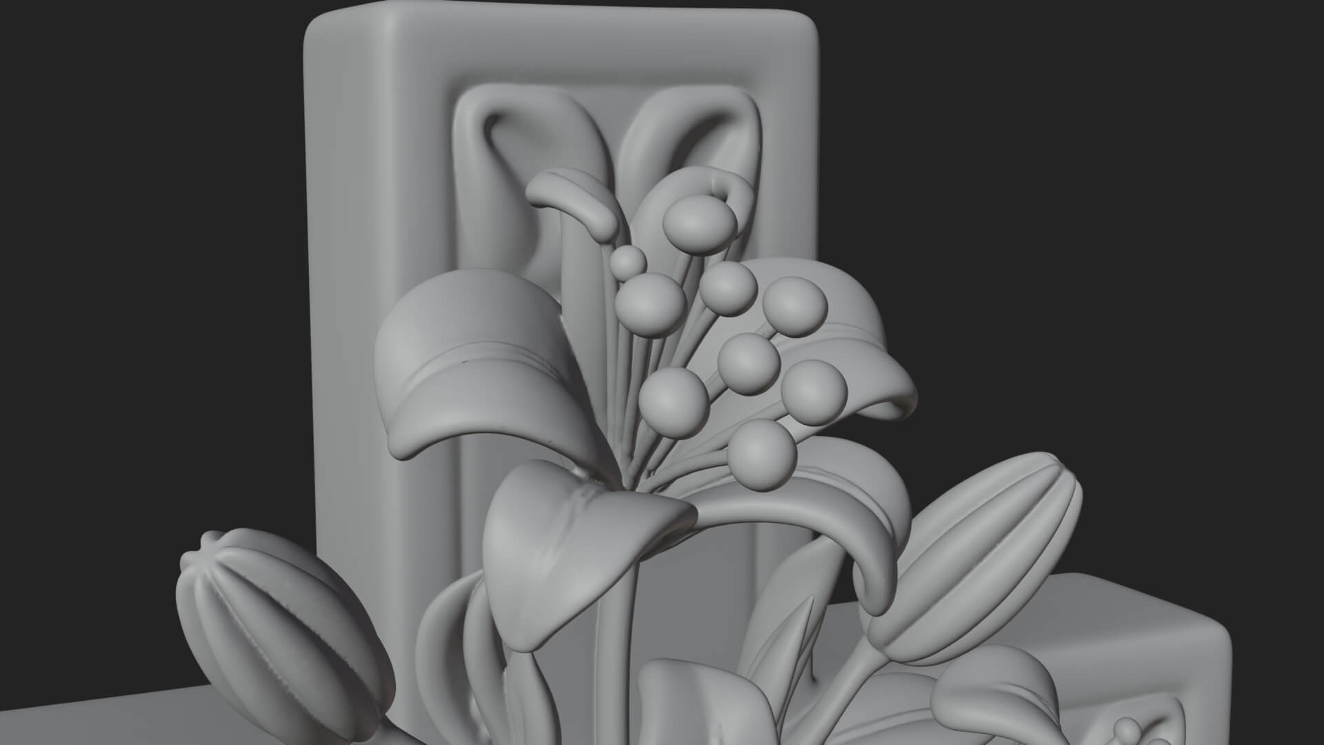 Lily Easter Cross Statue Design 1 3D Print Model 3D Model