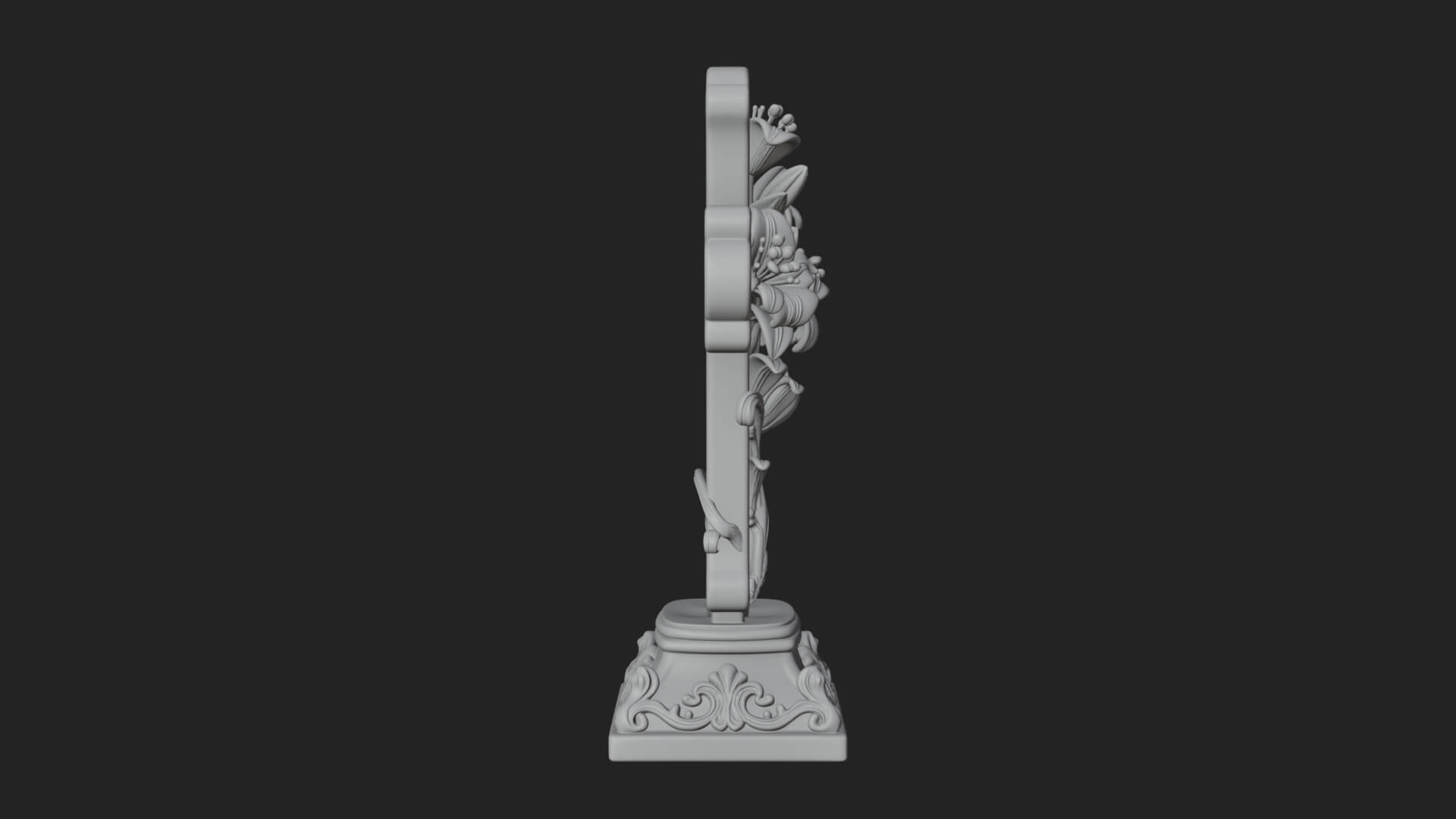 Lily Easter Cross Statue Design 2 3D Print Model 3D Model