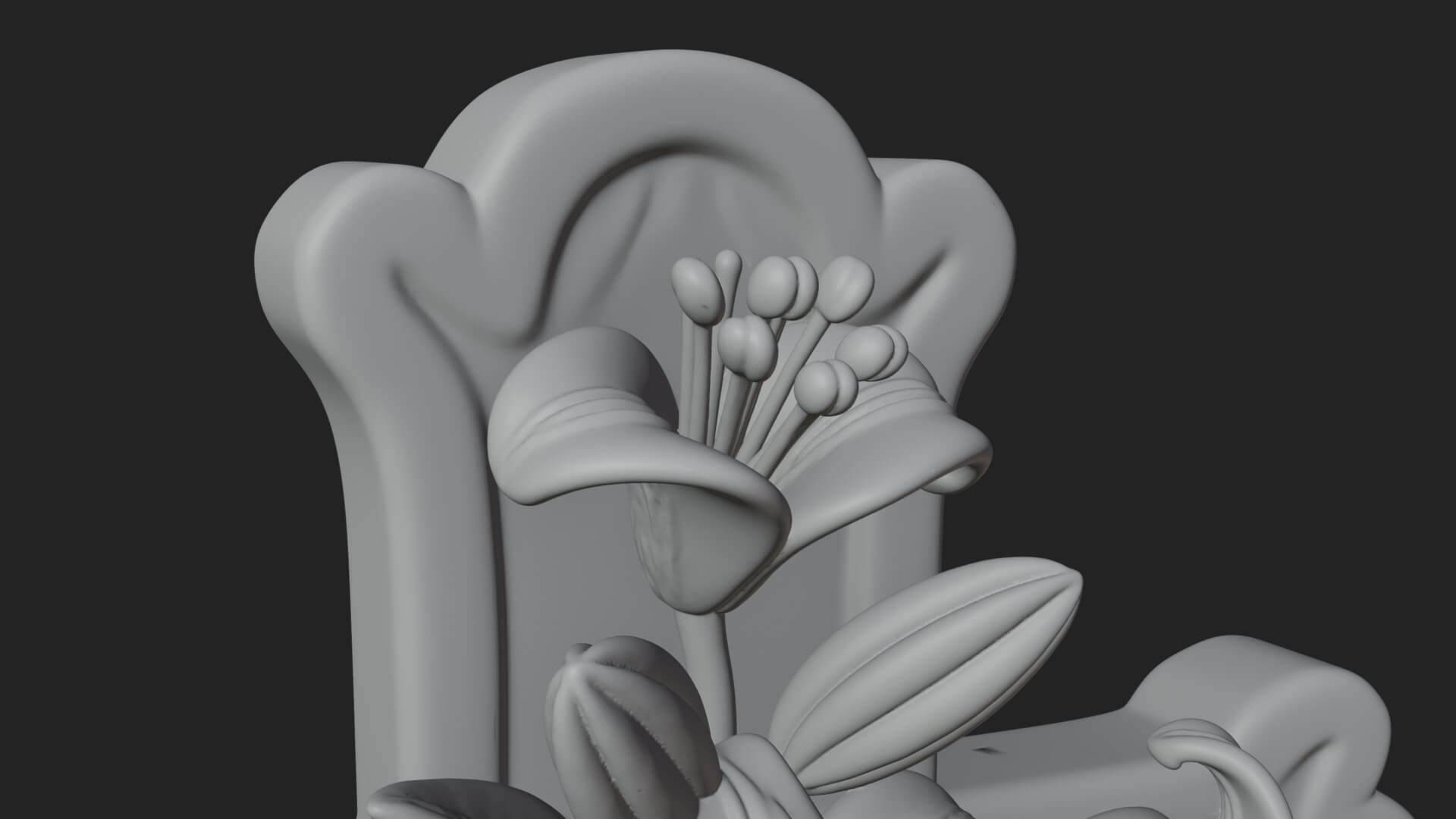 Lily Easter Cross Statue Design 2 3D Print Model 3D Model