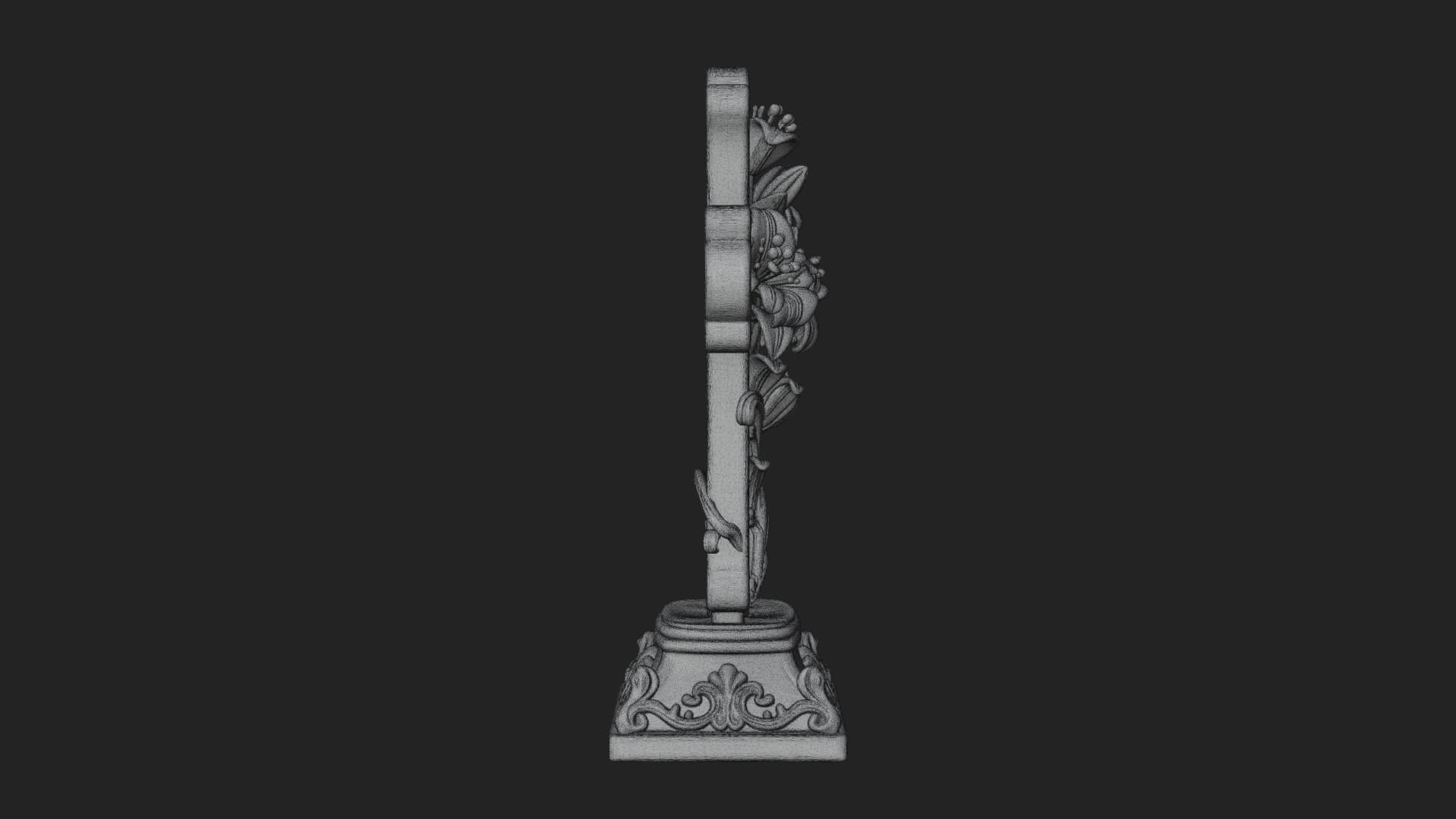 Lily Easter Cross Statue Design 2 3D Print Model 3D Model