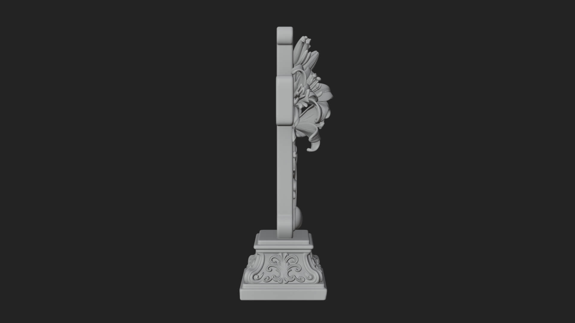 Lily Easter Cross Statue Design 3 3D Print Model 3D Model