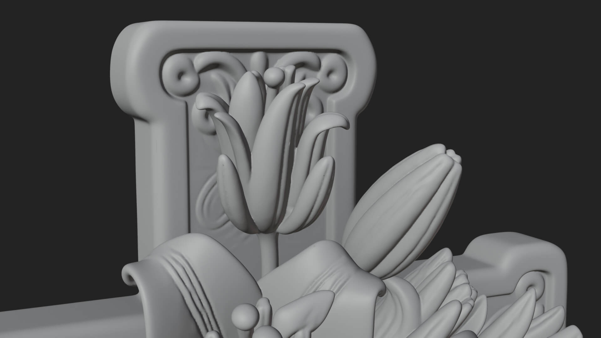 Lily Easter Cross Statue Design 3 3D Print Model 3D Model