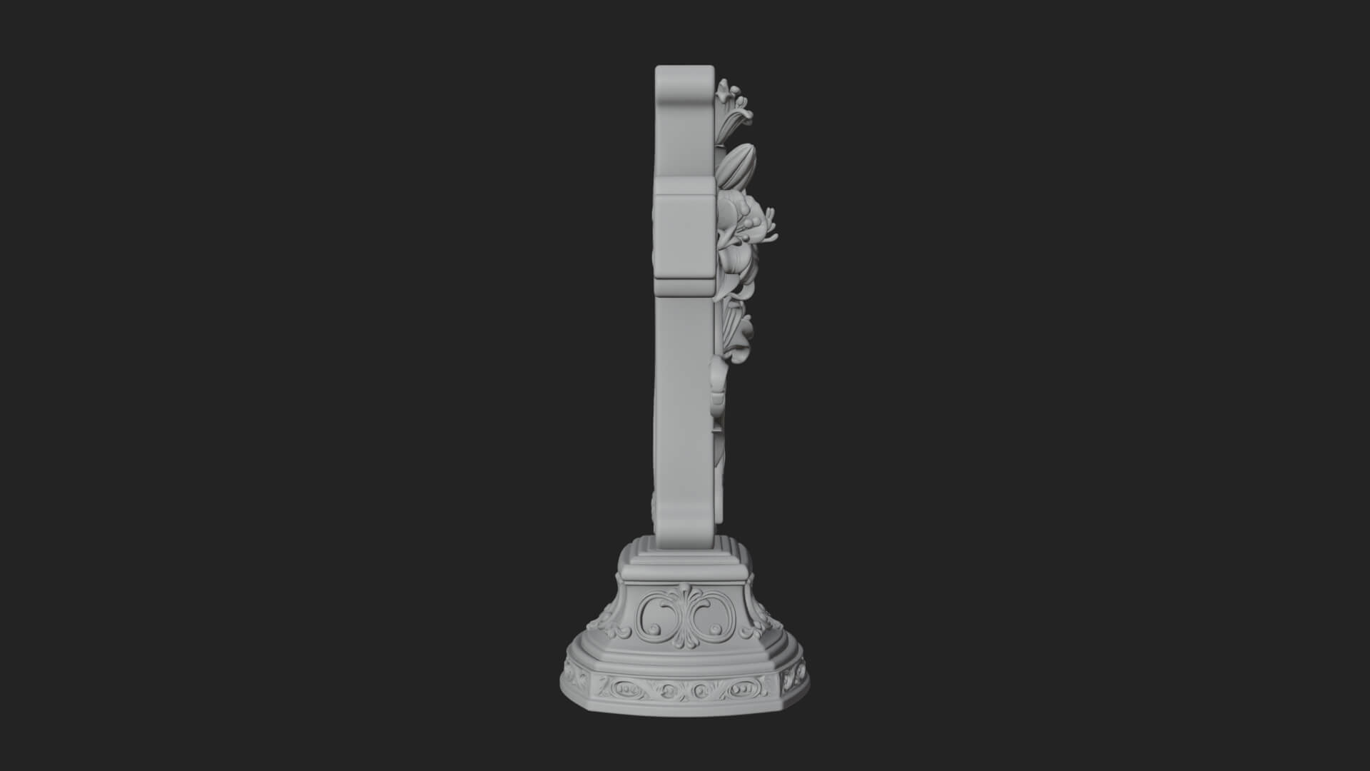 Lily Easter Cross Statue Design 4 3D Print Model 3D Model