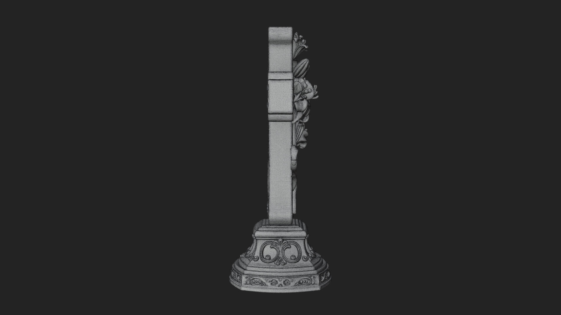 Lily Easter Cross Statue Design 4 3D Print Model 3D Model