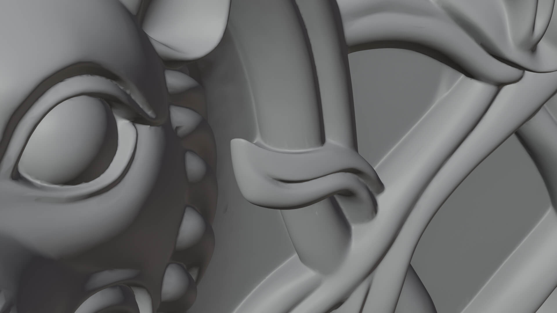 Lion Head Column Capital Design 7 3D Print Model 3D Model