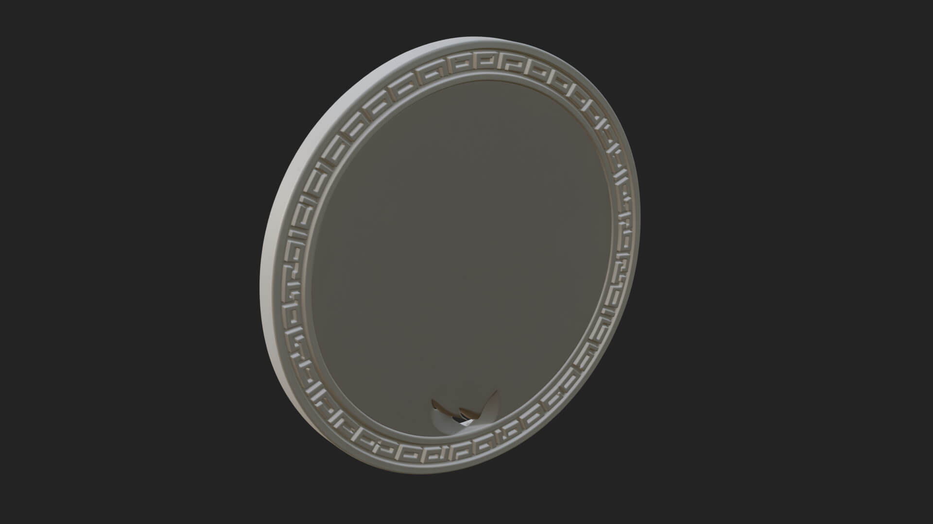 Lion Head Oval Relief Plaque Design 3 3D Print Model 3D Model