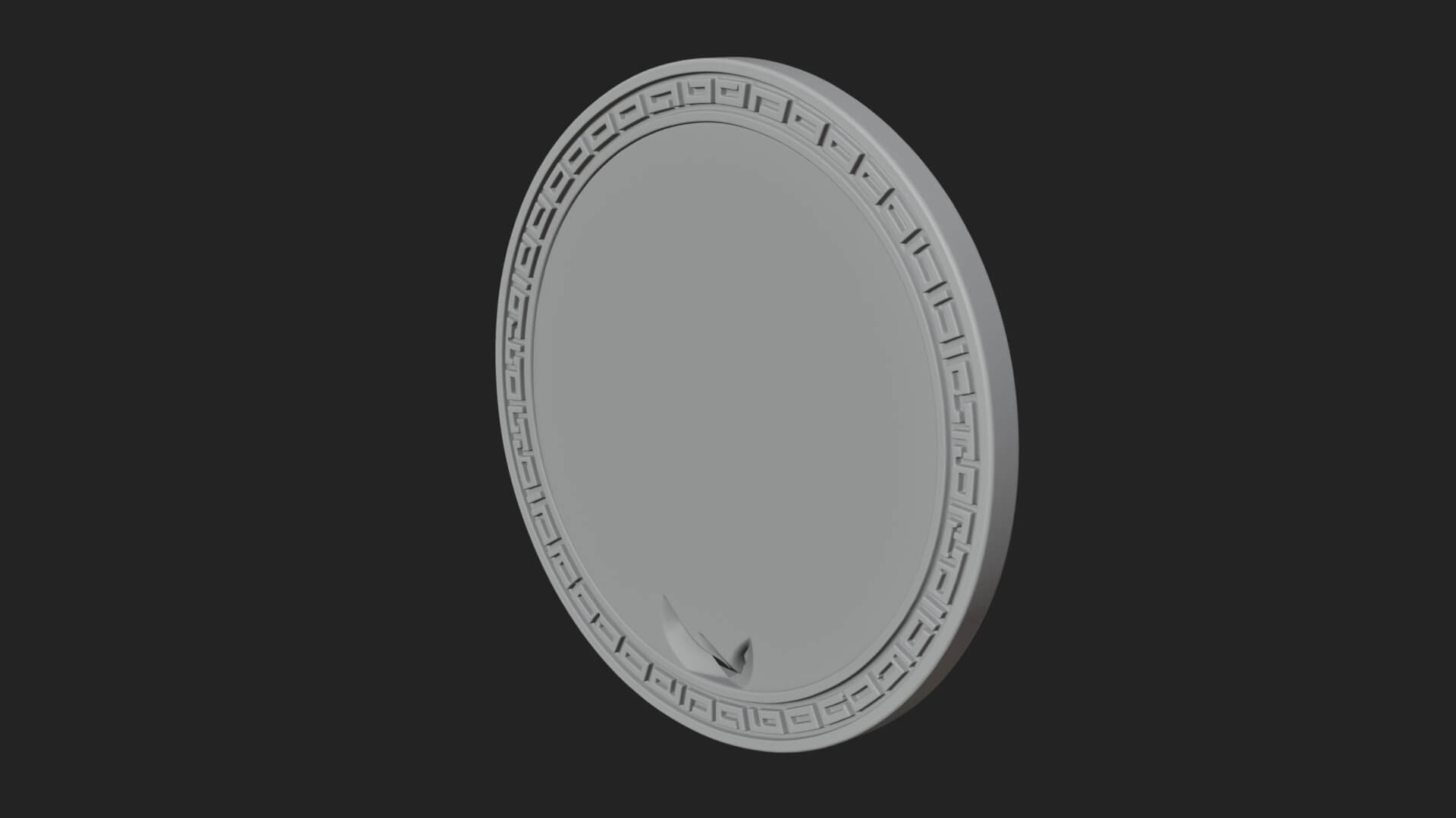 Lion Head Oval Relief Plaque Design 3 3D Print Model 3D Model