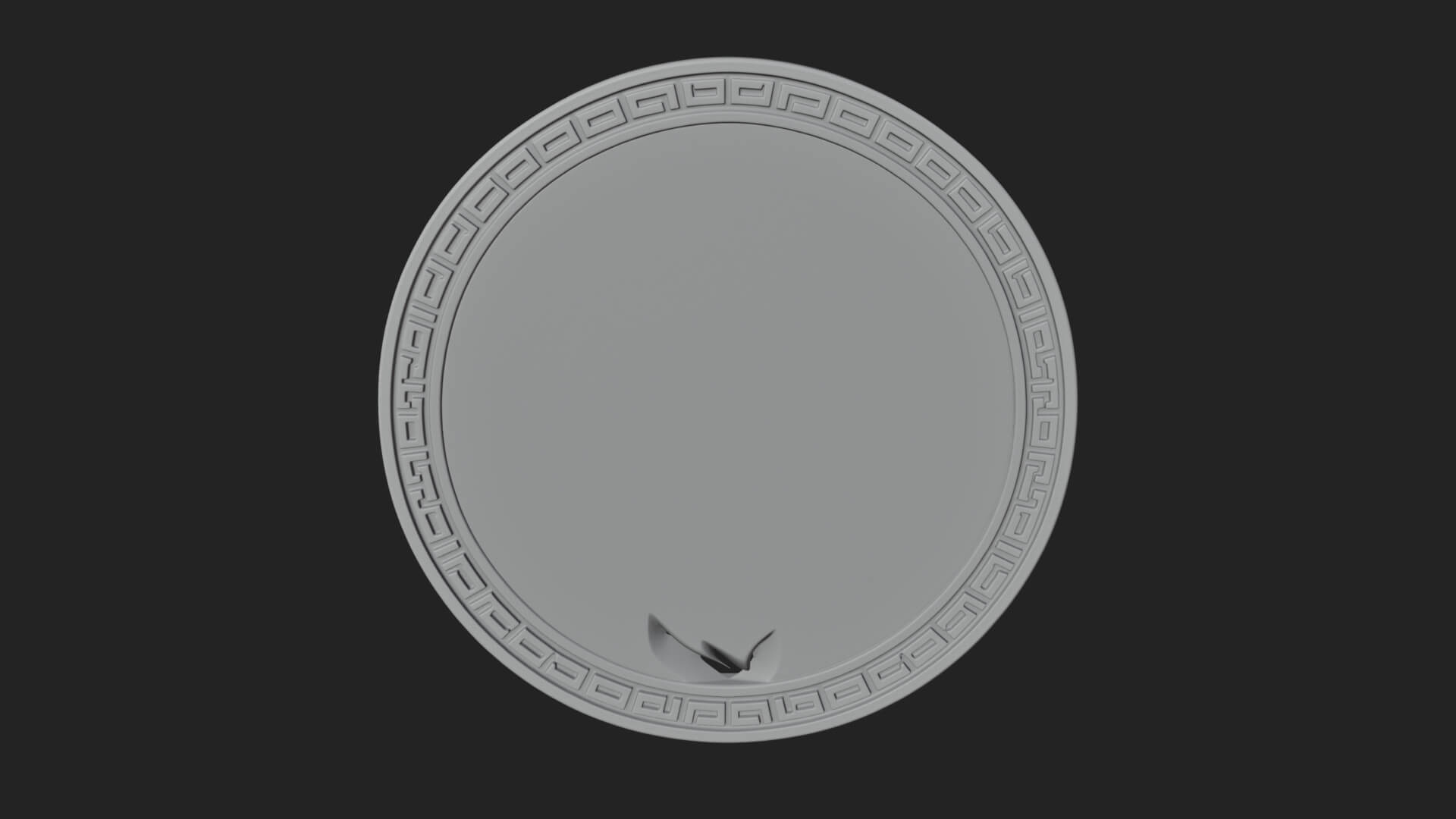 Lion Head Oval Relief Plaque Design 3 3D Print Model 3D Model