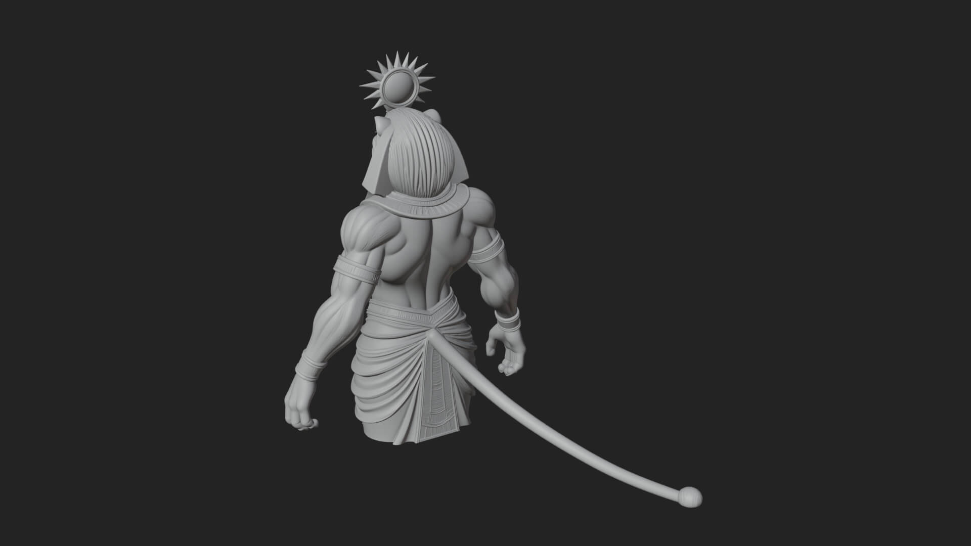 Lion-Headed Egyptian God Statue Design 1 3D Print Model 3D Model