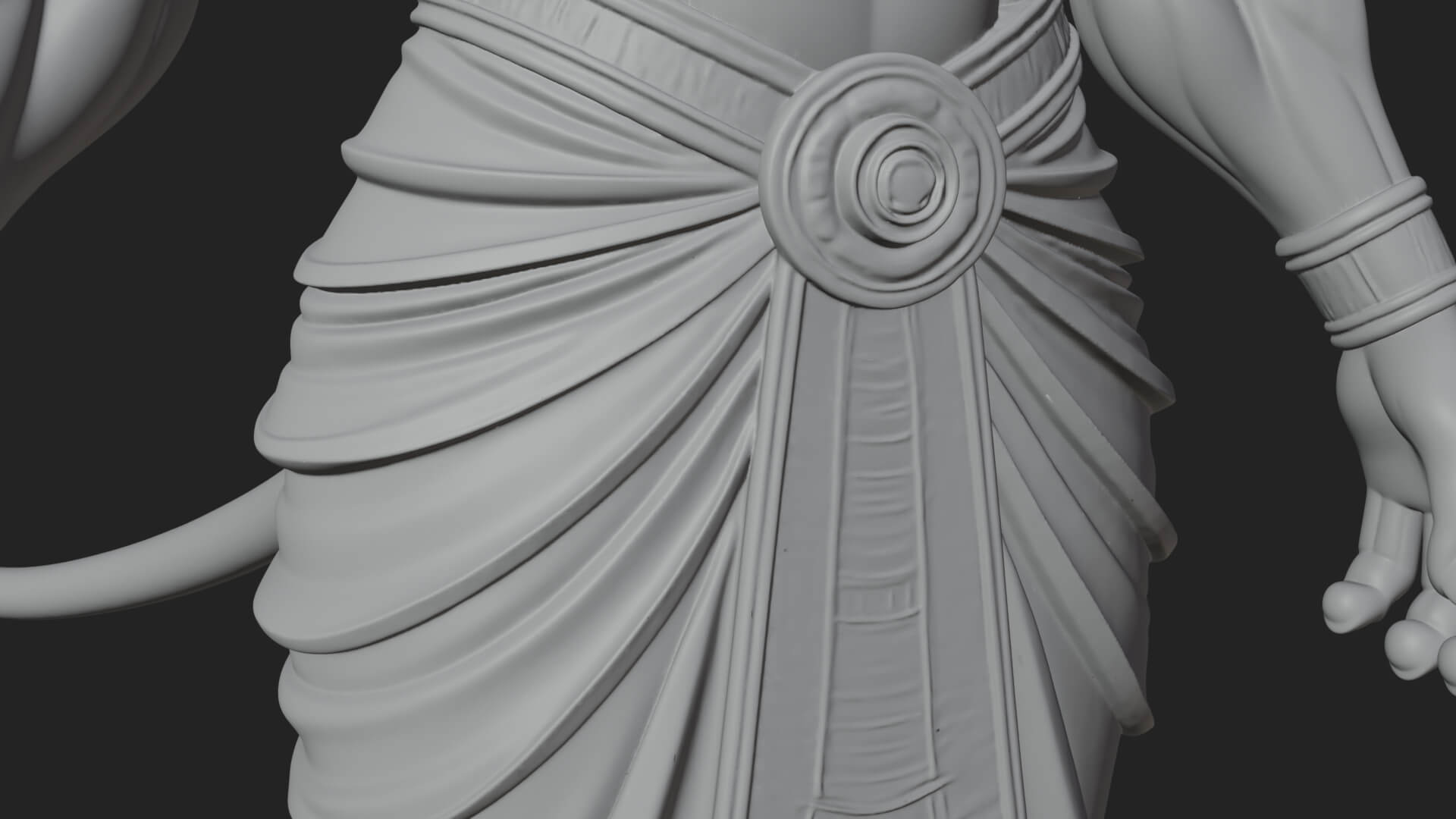 Lion-Headed Egyptian God Statue Design 1 3D Print Model 3D Model