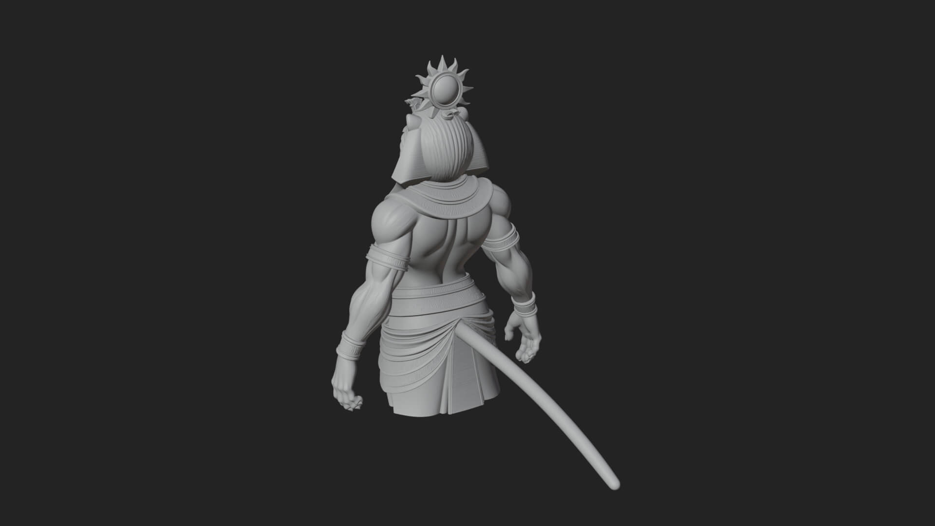 Lion Headed Egyptian God Statue Design 2 3D Print Model 3D Model
