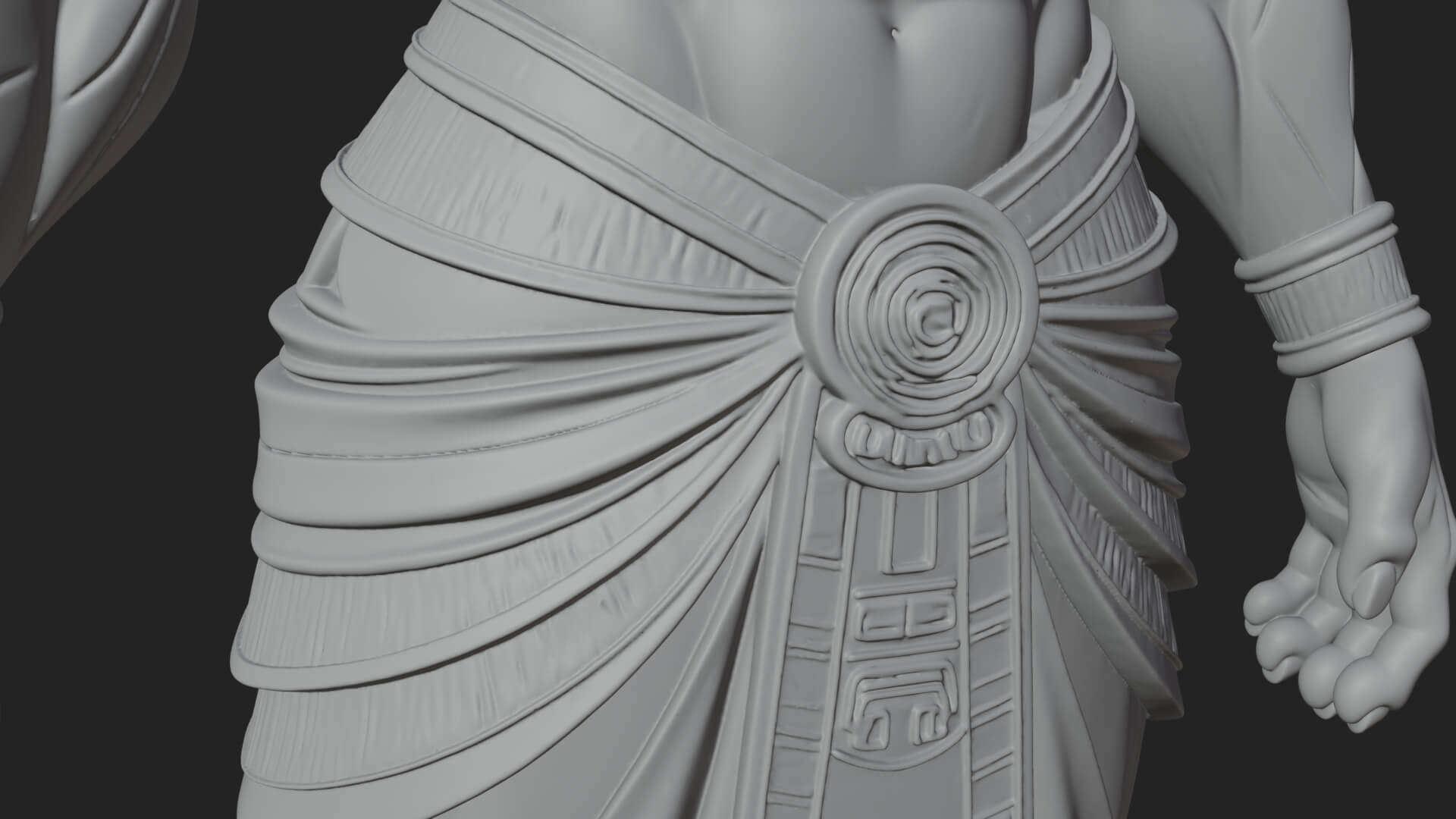 Lion Headed Egyptian God Statue Design 2 3D Print Model 3D Model