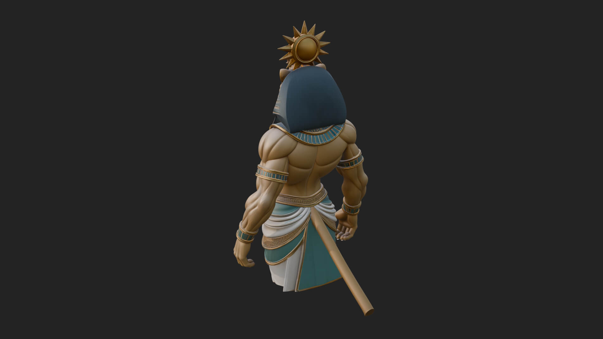 Lion Headed Egyptian God Statue Design 3 3D Print Model 3D Model