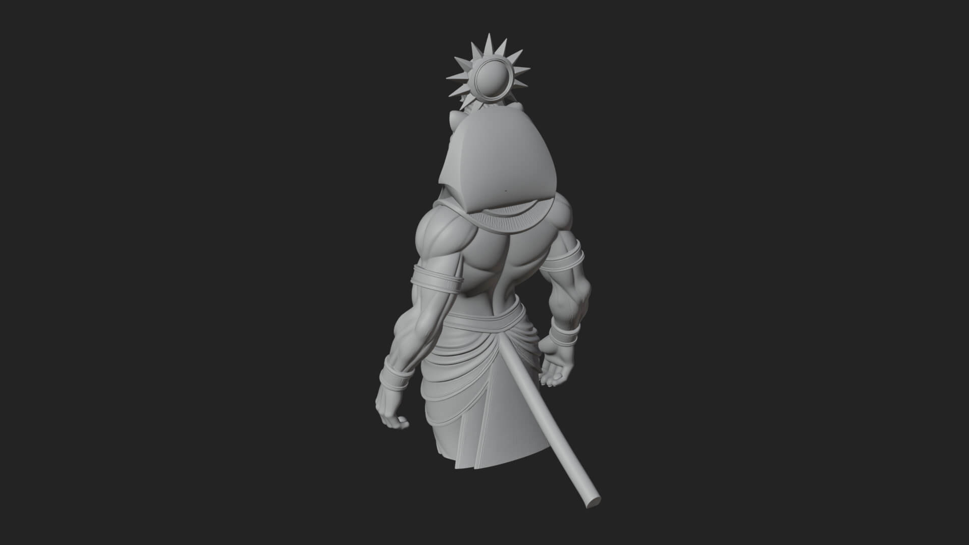 Lion Headed Egyptian God Statue Design 3 3D Print Model 3D Model