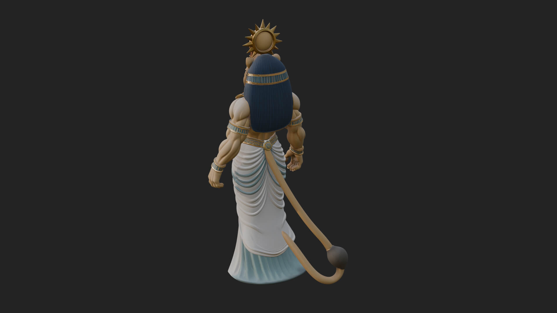 Lion-Headed Egyptian God Statue Design 4 3D Print Model 3D Model