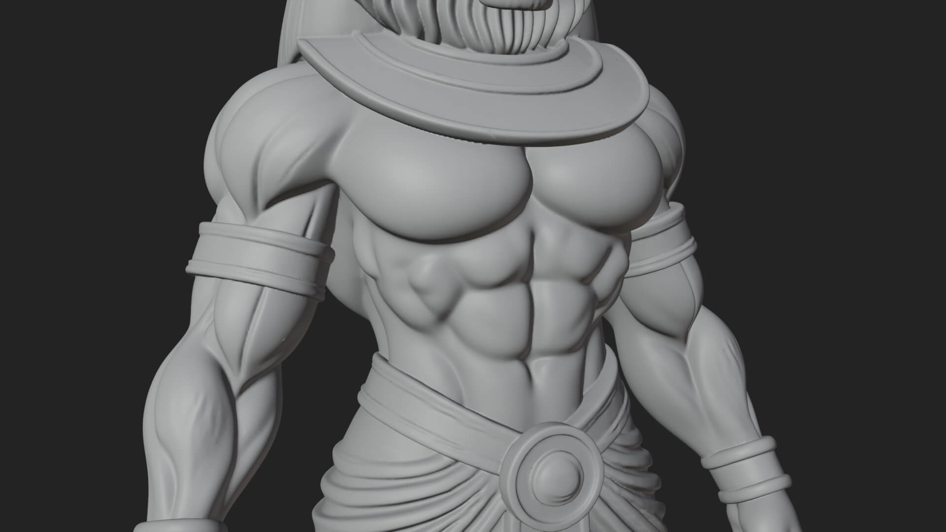 Lion-Headed Egyptian God Statue Design 4 3D Print Model 3D Model