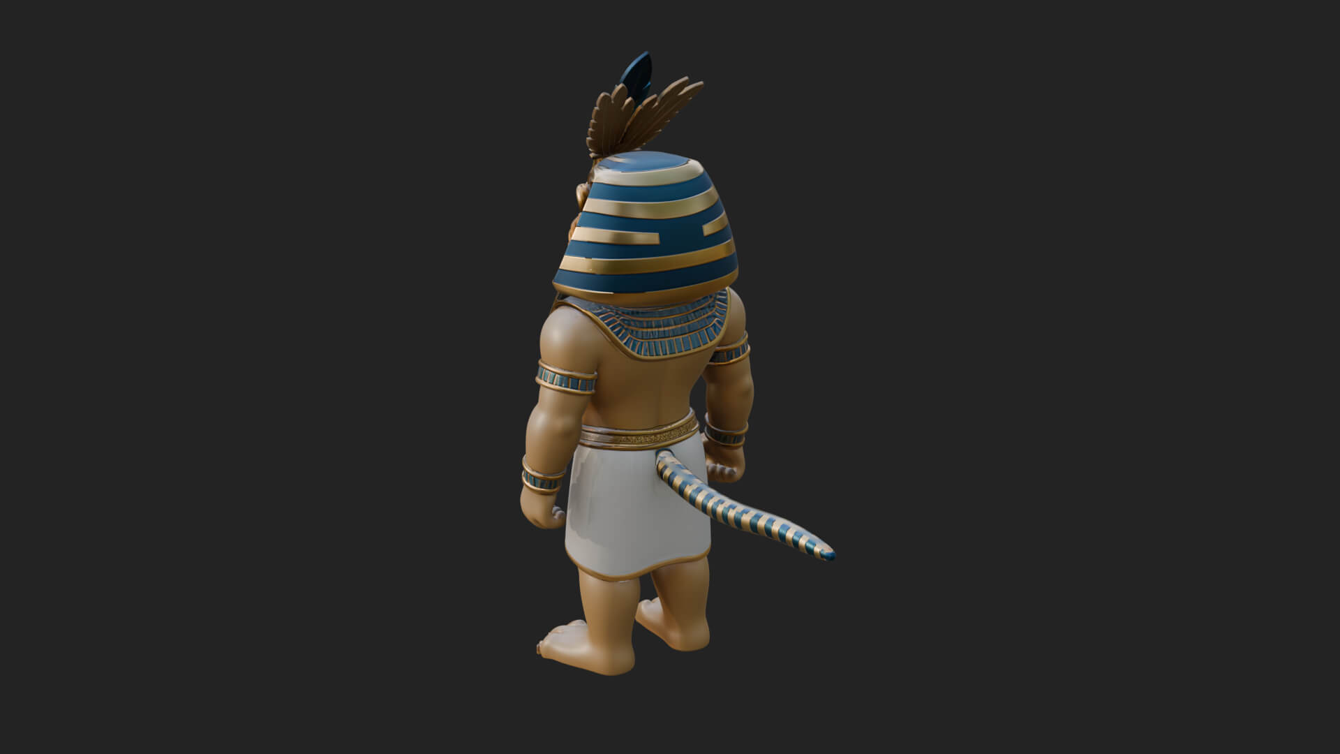 Lion-Headed Egyptian God Statue Design 6 3D Print Model 3D Model