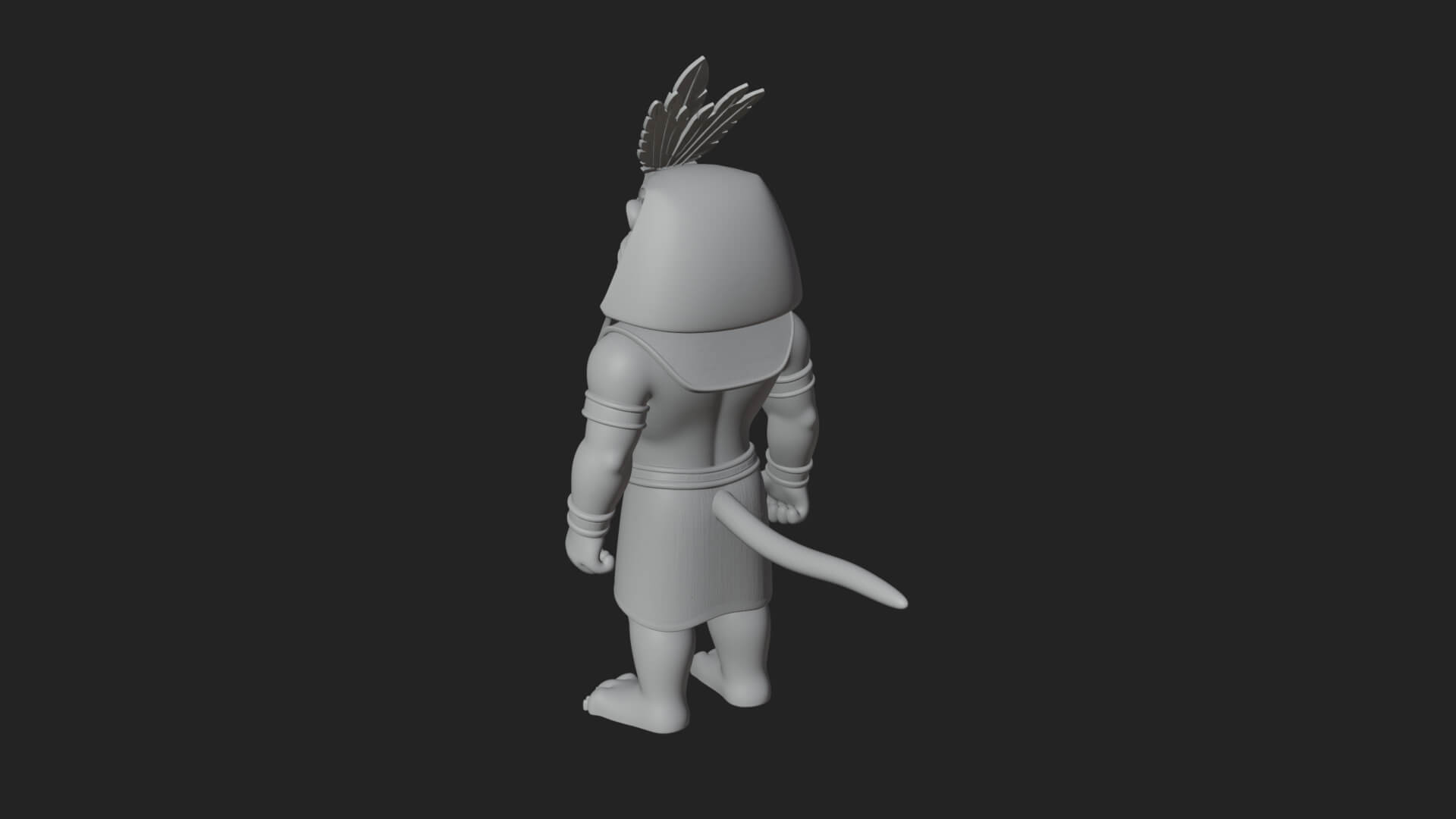 Lion-Headed Egyptian God Statue Design 6 3D Print Model 3D Model