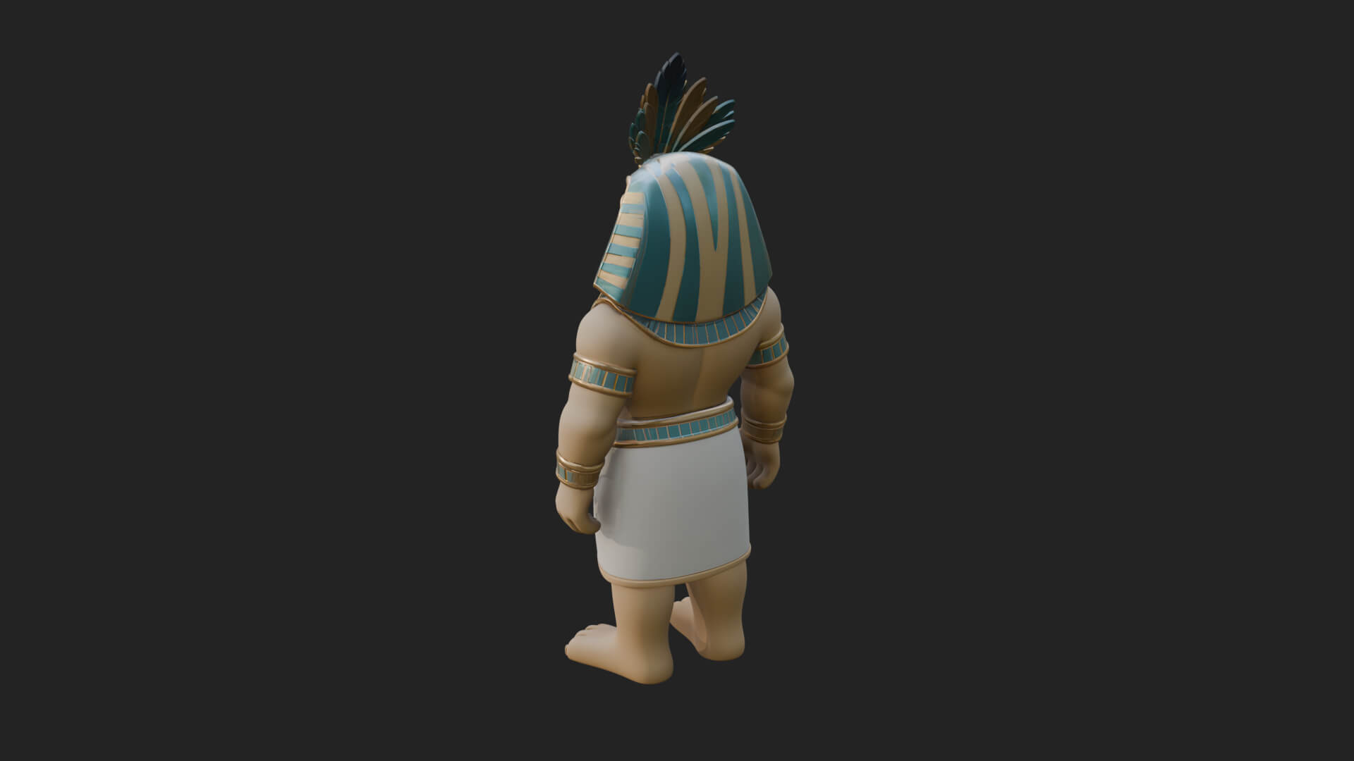 Lion-Headed Egyptian God Statue Design 7 3D Print Model 3D Model