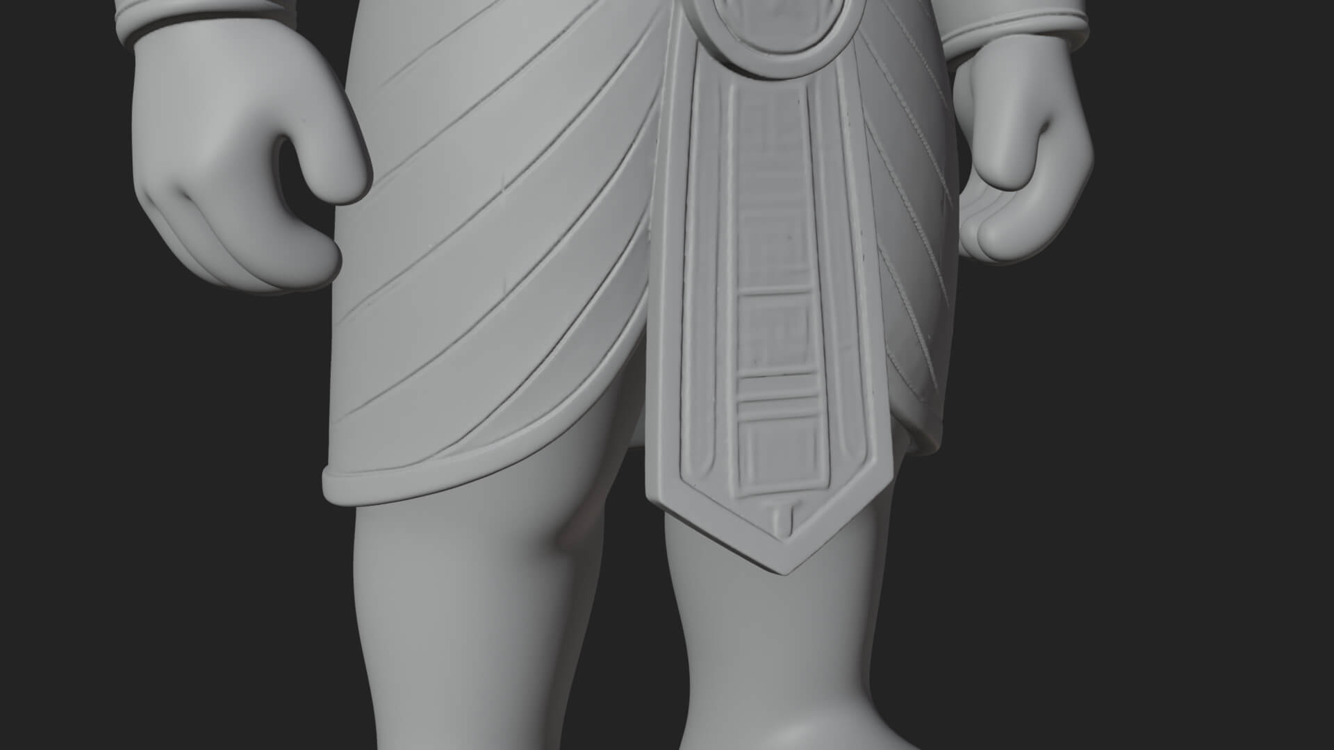 Lion-Headed Egyptian God Statue Design 7 3D Print Model 3D Model