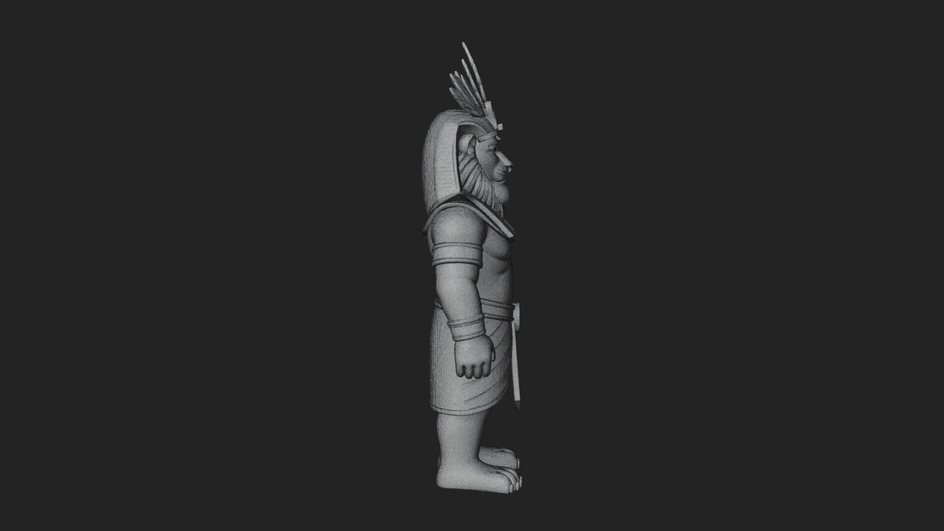 Lion-Headed Egyptian God Statue Design 7 3D Print Model 3D Model