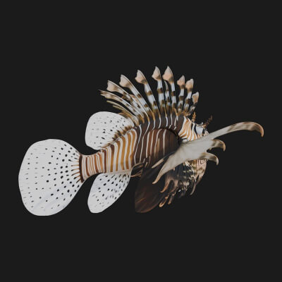 Lionfish Statue Design 2 3D Print Model