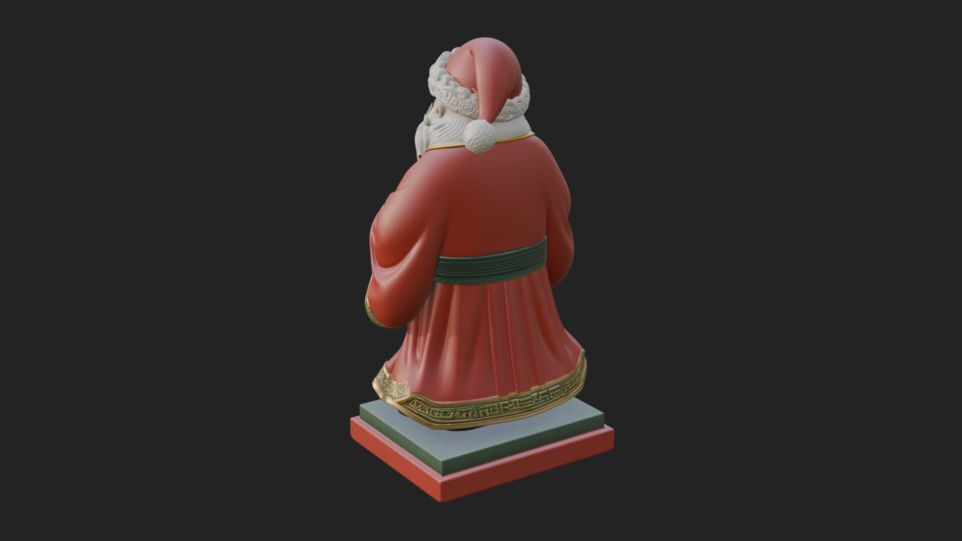 List Reading Santa Statue Design 1 3D Print Model 3D Model