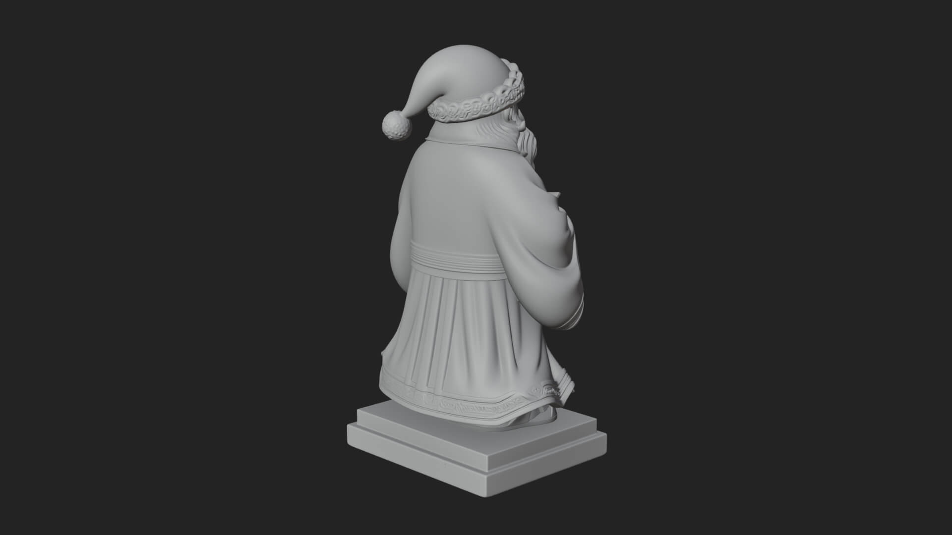List Reading Santa Statue Design 1 3D Print Model 3D Model