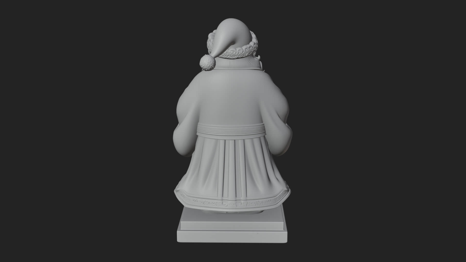 List Reading Santa Statue Design 1 3D Print Model 3D Model