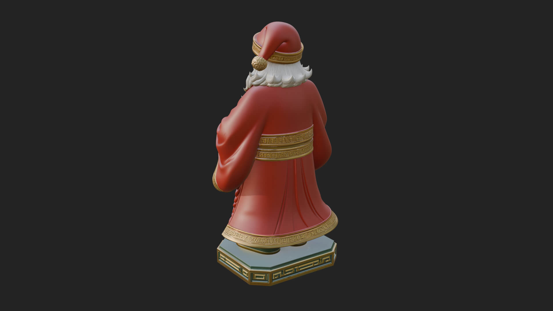 List Reading Santa Statue Design 2 3D Print Model 3D Model