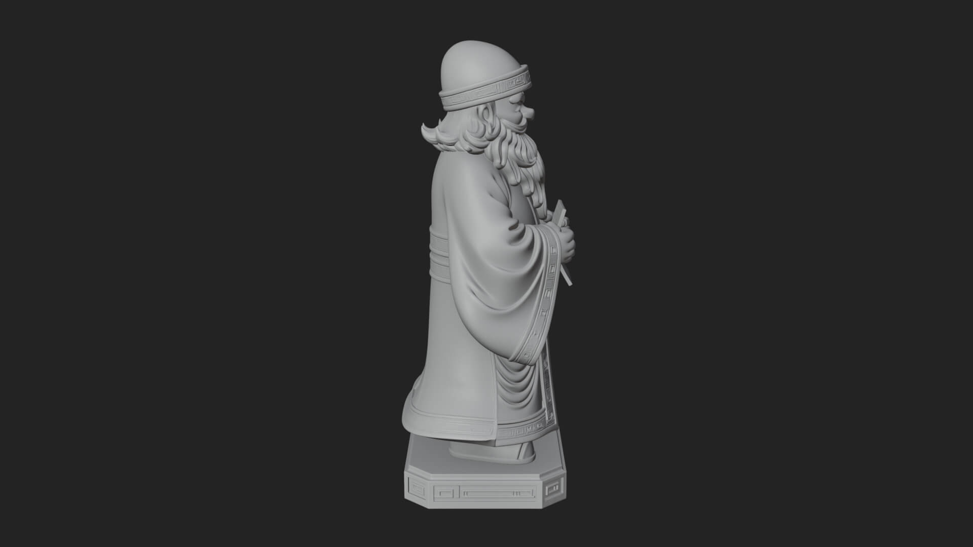 List Reading Santa Statue Design 2 3D Print Model 3D Model