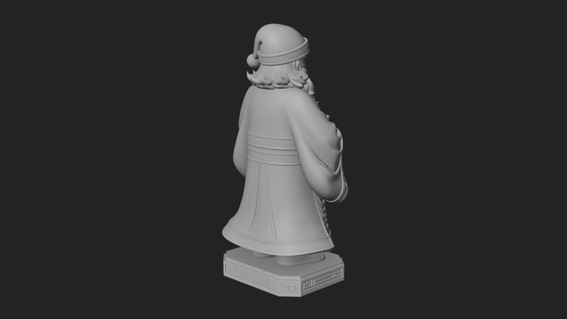 List Reading Santa Statue Design 2 3D Print Model 3D Model
