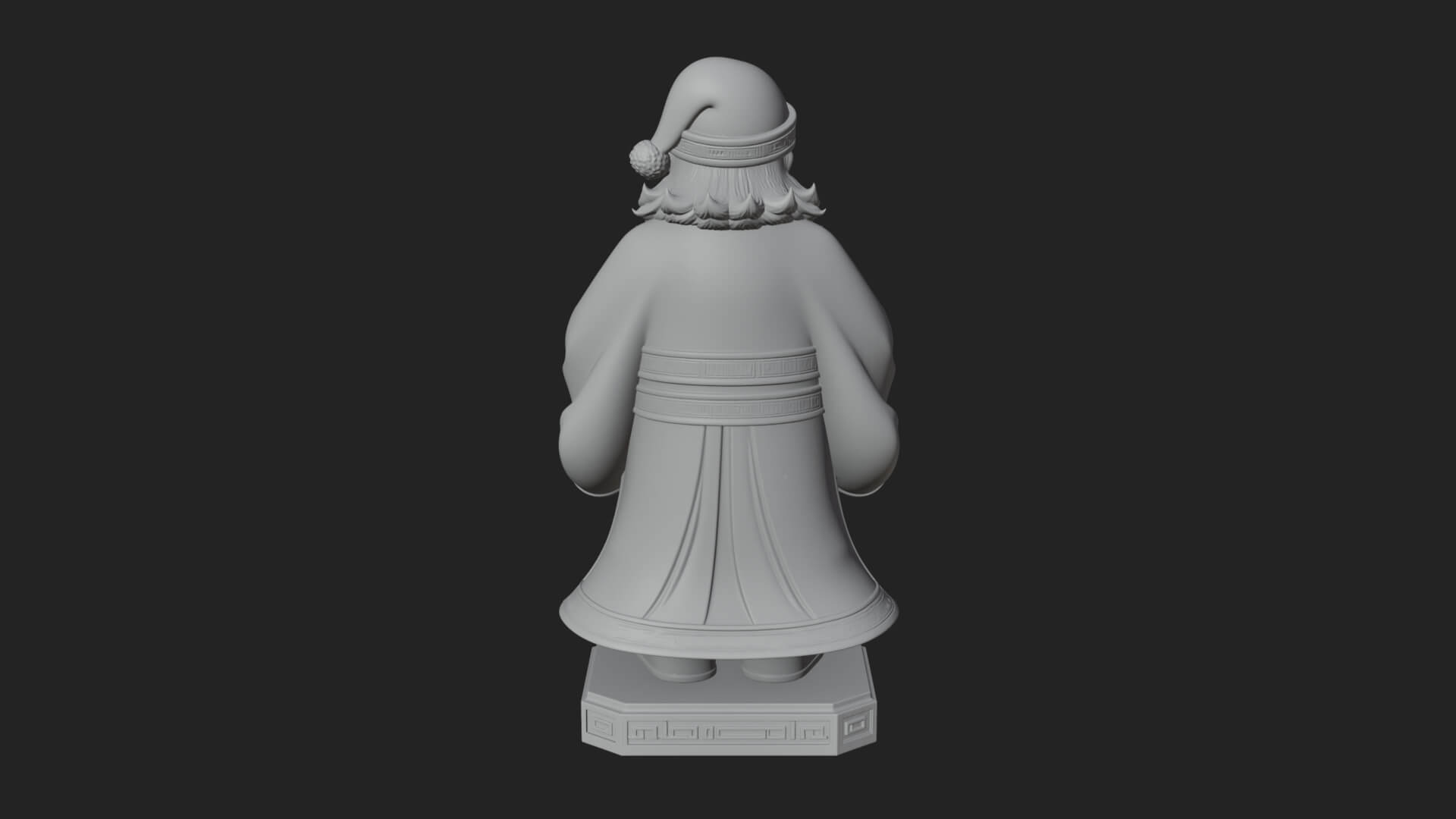 List Reading Santa Statue Design 2 3D Print Model 3D Model