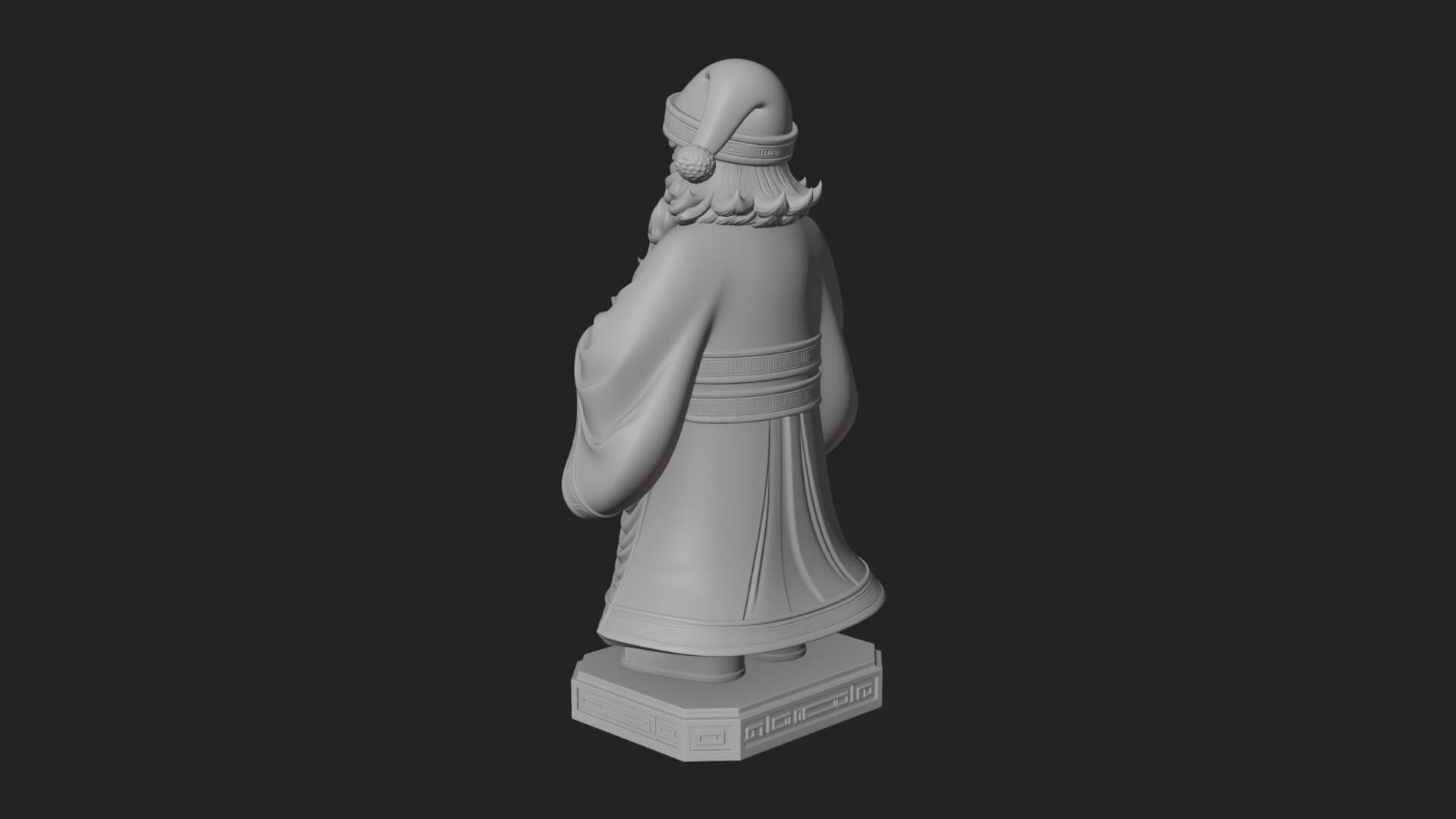 List Reading Santa Statue Design 2 3D Print Model 3D Model
