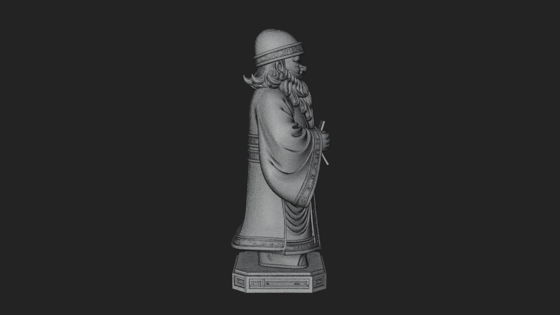 List Reading Santa Statue Design 2 3D Print Model 3D Model